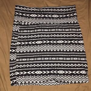 Tribal Patterned Bodycon skirt